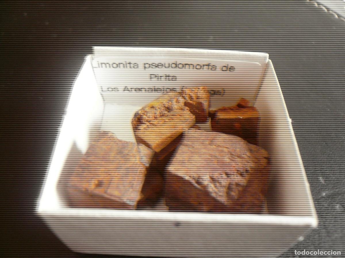 Coleccionismo de minerales: Limonita pseudomorfa de Pirita. M&aacute;laga.En caja 4x4