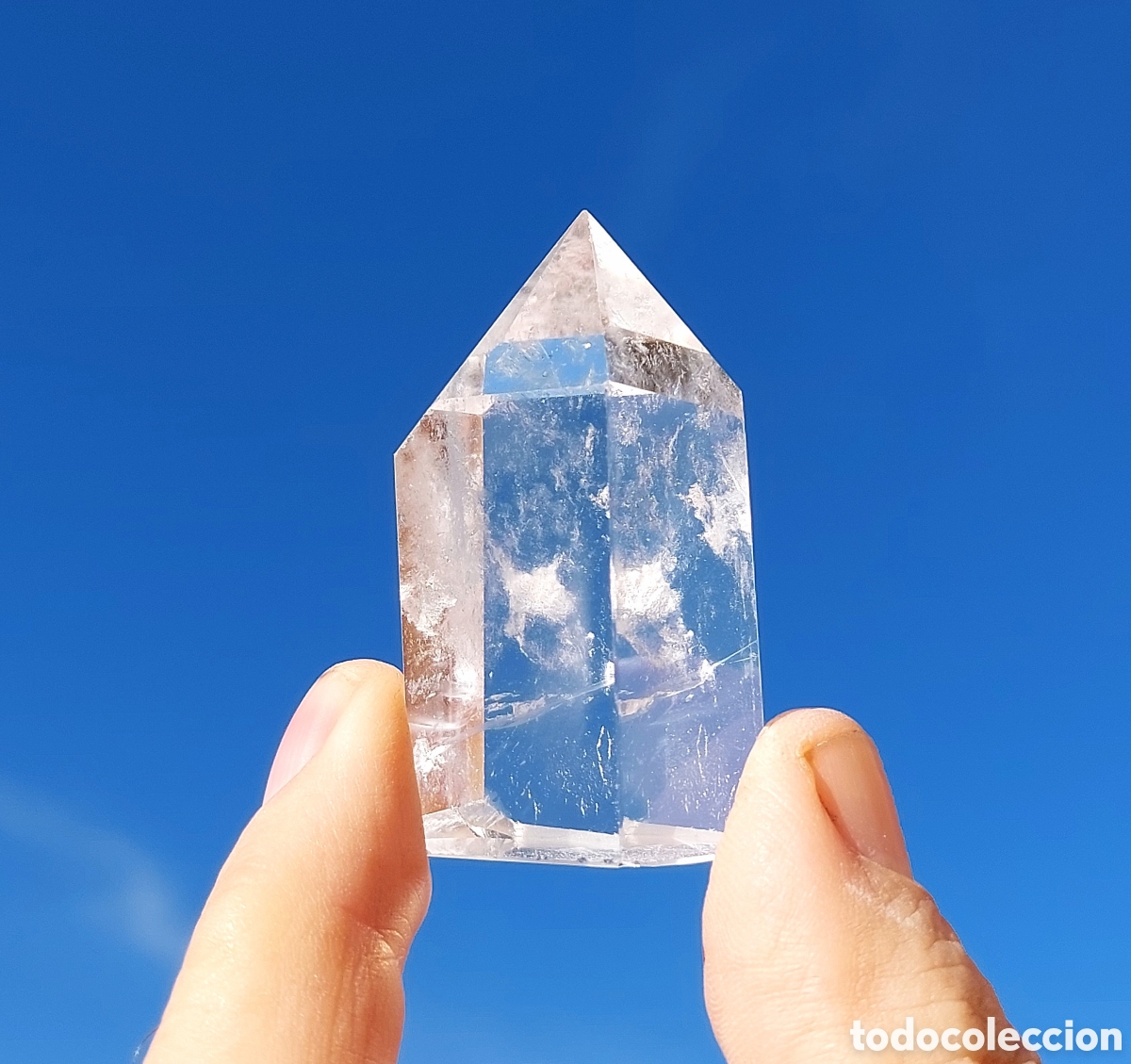 Coleccionismo de minerales: Punta Pulida de Cuarzo Blanco Natural 5,5 cm