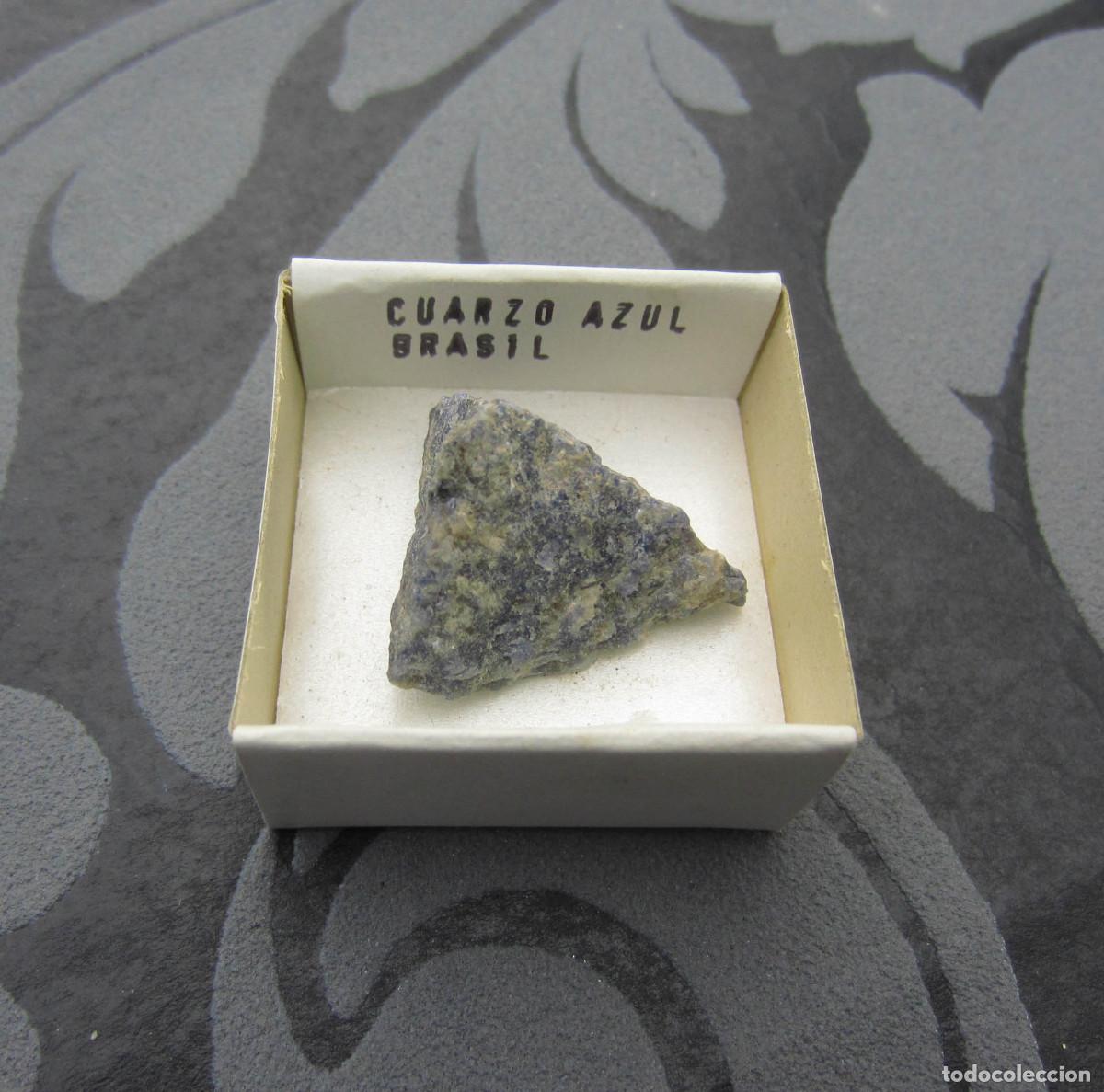 Coleccionismo de minerales: MINERAL CUARZO AZUL MINERALES EN CAJA 4X4 CM