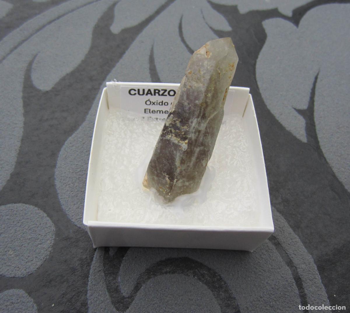 Coleccionismo de minerales: MINERAL CUARZO CRISTAL MINERALES EN CAJA 4X4 CM
