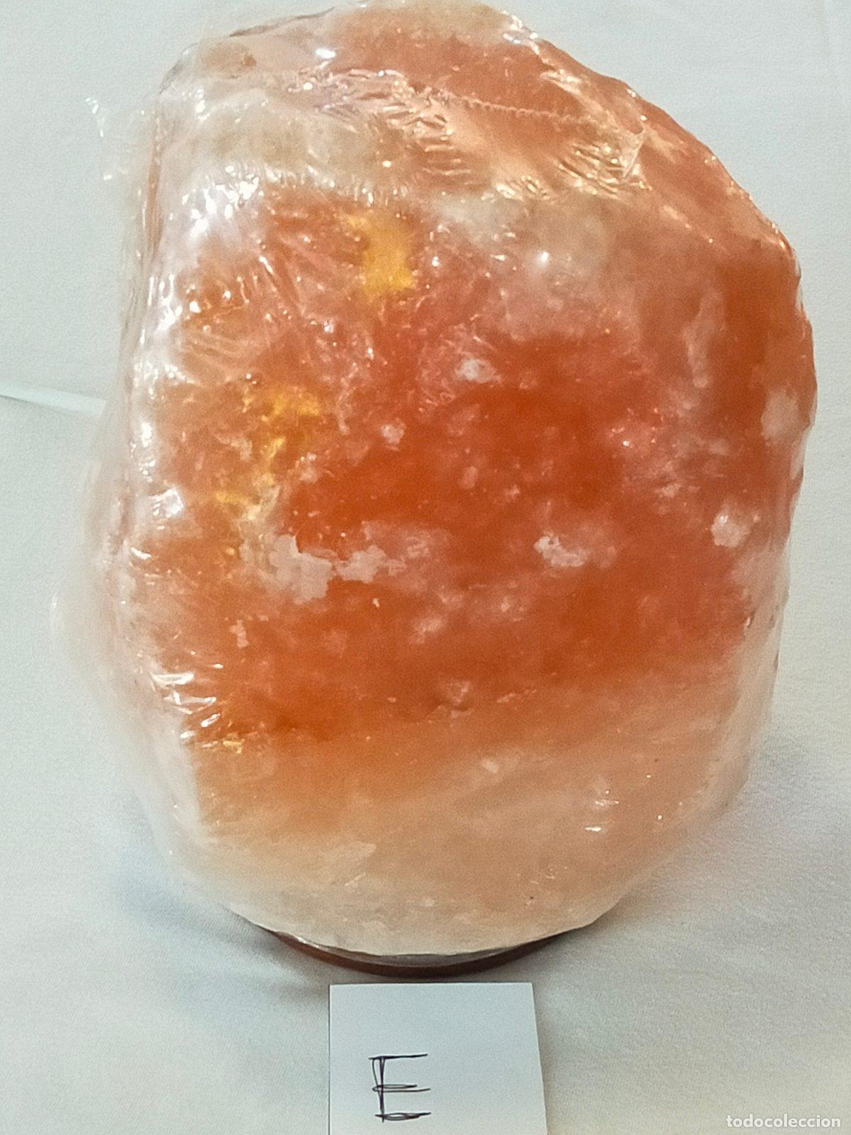 Coleccionismo de minerales: Lampada di Sale Rosa &rdquo;E&rdquo; dell'Himalaya Naturale - Cristallo di Benessere