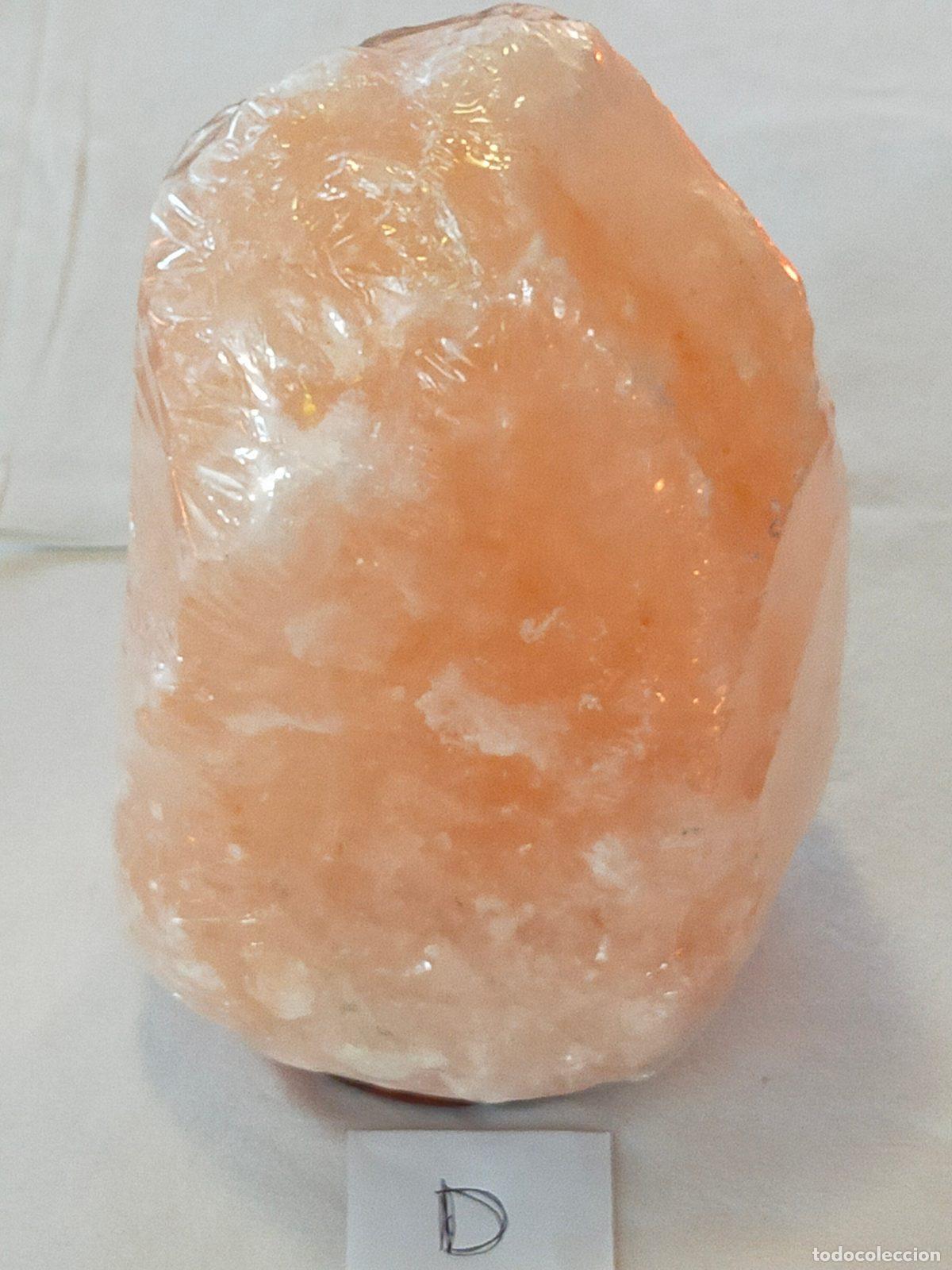 Coleccionismo de minerales: Lampada di Sale Rosa &rdquo;D&rdquo; dell'Himalaya Naturale - Cristallo Purificante e Luce Calda Armonizzante