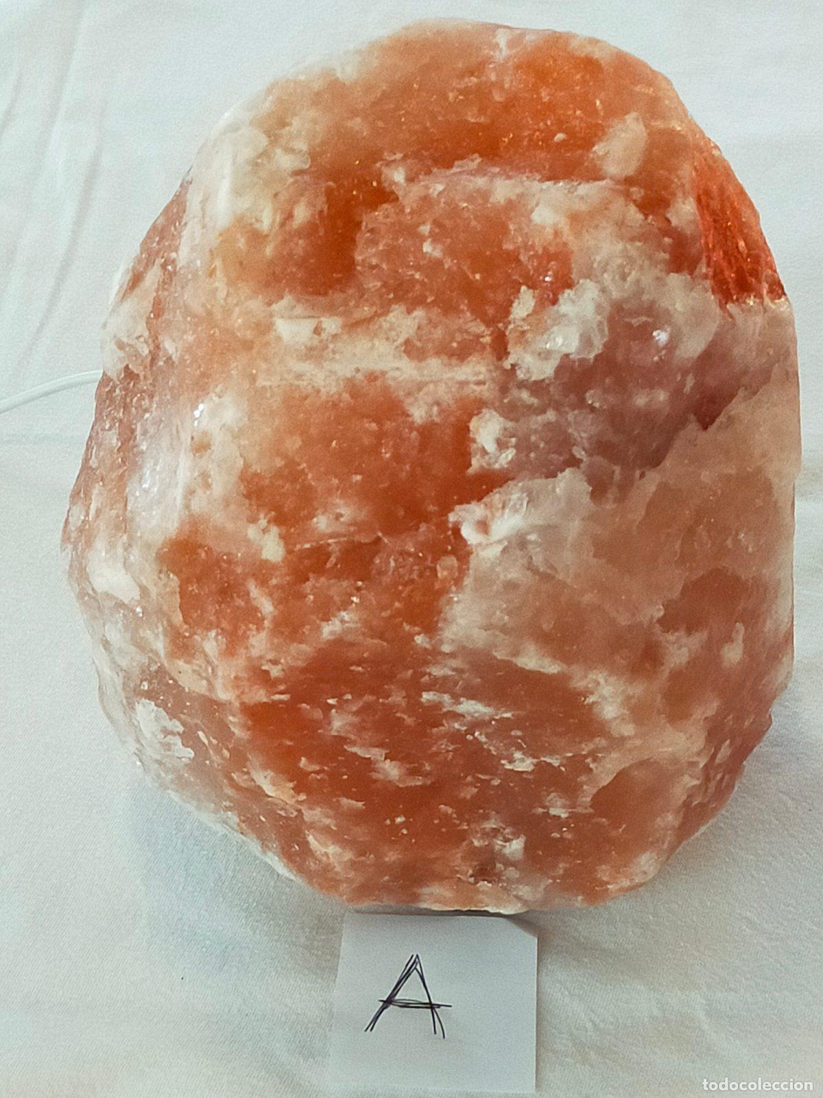 Coleccionismo de minerales: Lampada di Sale Rosa &rdquo;A&rdquo; dell'Himalaya Naturale - Cristallo della Salute e Benessere Energetico