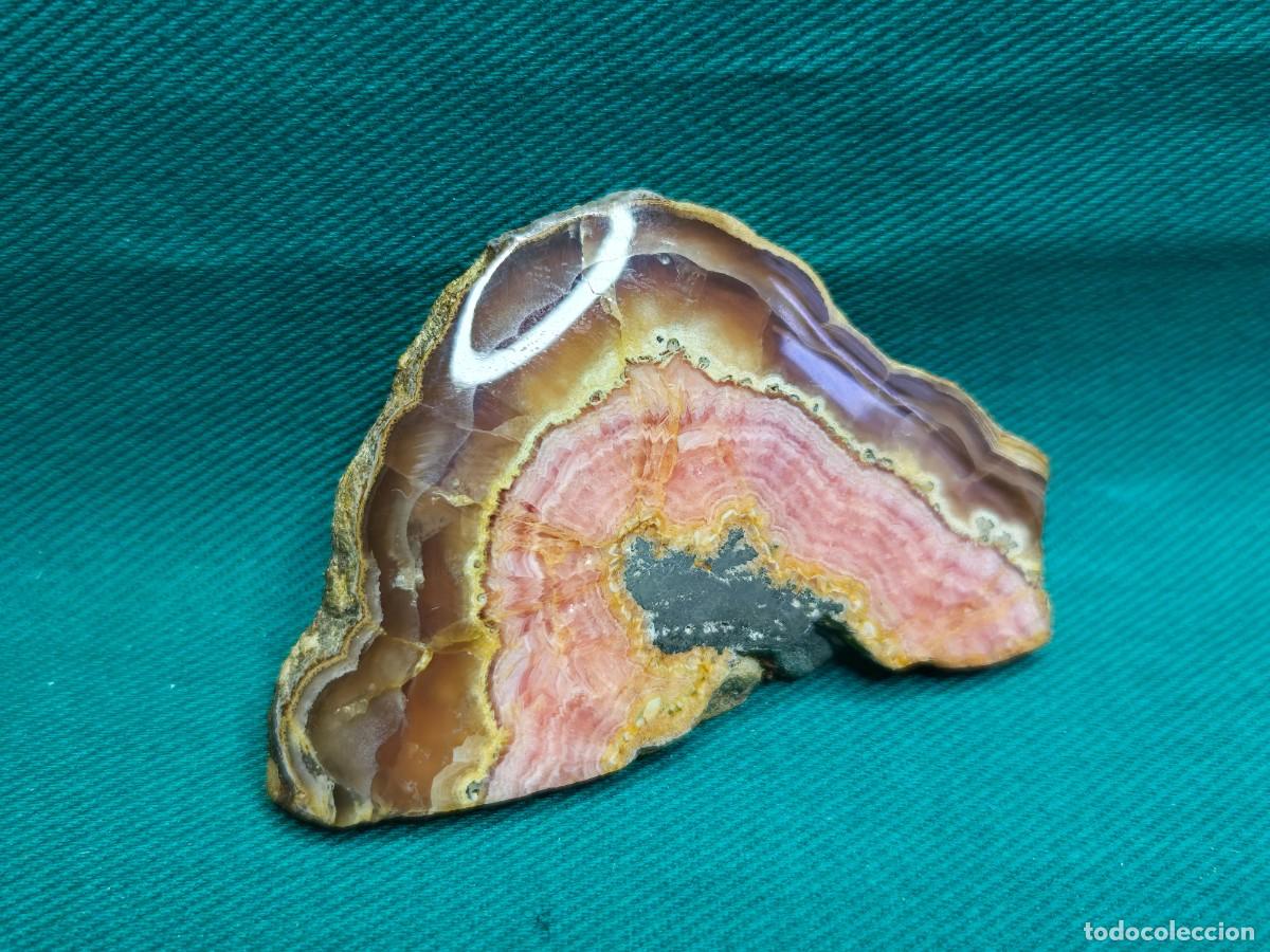 Colecionismo de minerais: BONITA LONCHA DE MINERAL RODOCROSITA, 33 GMS