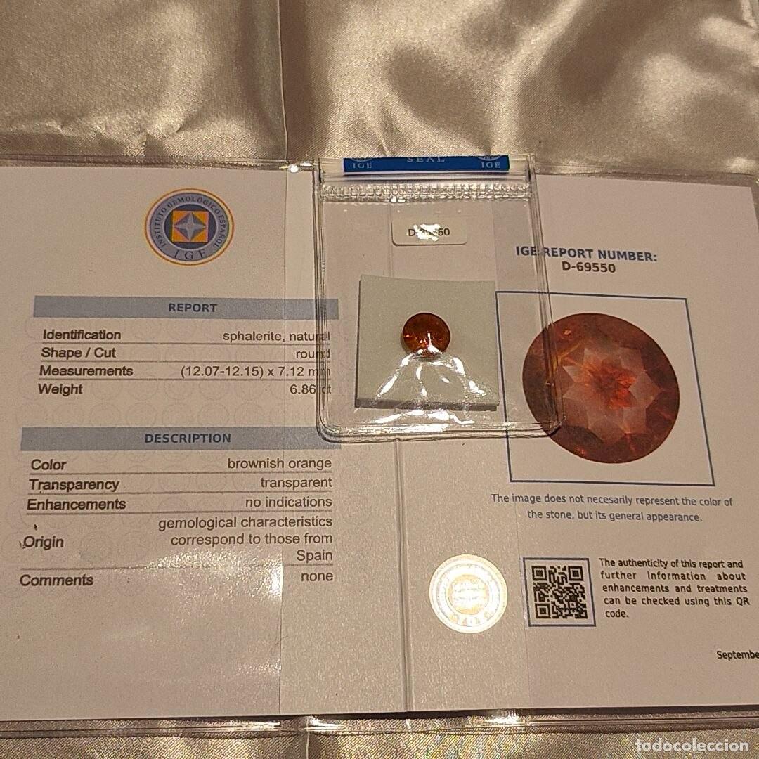 Coleccionismo de minerales: Blenda esfalerita certificada y sellada