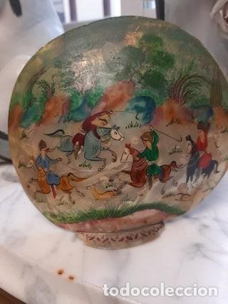 Coleccionismo de moluscos: Concha nacar pintada a mano hindu - Foto 1