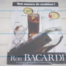 Coleccionismo Otros Botellas y Bebidas: PUBLICIDAD - ANUNCIO - BACARDI - RON - RHUM - AÑO 1973. Lote 97814035