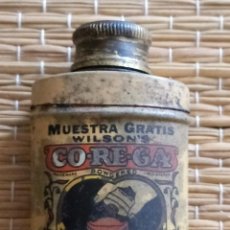 Coleccionismo Otros Botellas y Bebidas: BOTELLA METAL LATA - COREGA WILSON'S CHEMICAL. Lote 134978946