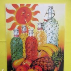 Coleccionismo Otros Botellas y Bebidas: CARTEL REPRODUCCION PUBLICIDAD DANZON ZUMOS GASEOSA TAMAÑO: 29 X 41 CM. Lote 244899260