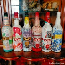 Coleccionismo Otros Botellas y Bebidas: 2015 2016 2017 2018 2019 2020 - 6 BOTELLAS EXPOSITORAS WHISKY DYC CARNAVAL CADIZ EDICION LIMITADA. Lote 307648323