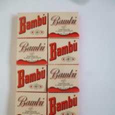 Papel de fumar: LOTE DE 5 LIBRITOS DE PAPEL DE FUMAR BAMBU MOD 2, ALCOY, AÑOS 50. OFRT