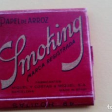 Papel de fumar: PAPEL DE FUMAR SMOKING,SIN PAPEL.. Lote 33328587