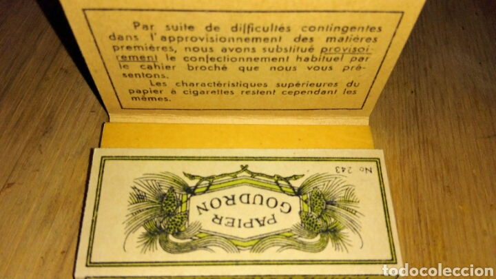 Papel de fumar: Antiguo papel de fumar GOUDRON MODIANO - Foto 2