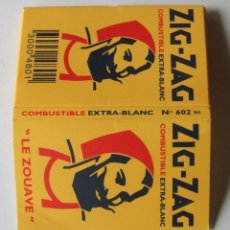 Papel de fumar: PAPEL DE FUMAR ZIG-ZAG Nº 602 BIS COMBUSTIBLE EXTRA-BLANC AMARILLO DOBLE