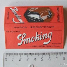 Papel de fumar: PAPEL DE FUMAR SMOKING ROJO TAMAÑO MEDIANO 75 HOJITAS MIQUEL Y COSTAS & MIQUEL. Lote 194685145