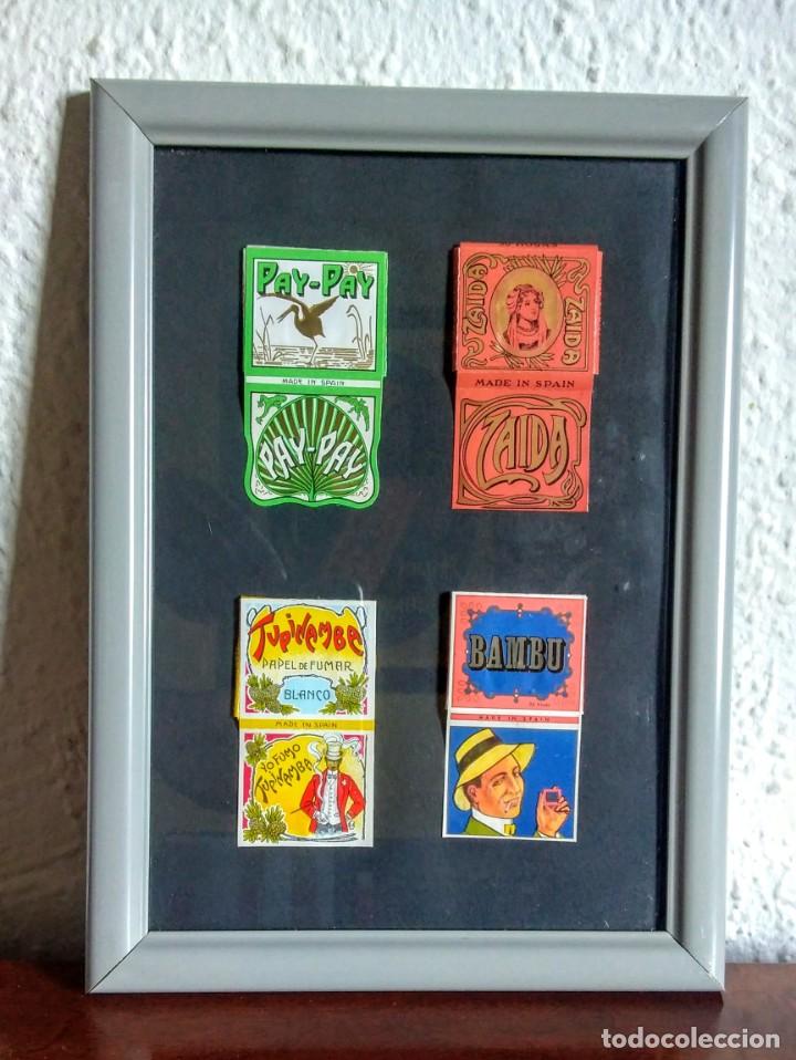 Papel de fumar: Cuadro con libritos de papel de fumar 22x30cm - Foto 1