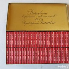 Papel de fumar: PAPEL DE FUMAR BAMBU CAJA EXPOSICION INTERNACIONAL BARCELONA 1929 COMPLETA 50 LIBRILLOS