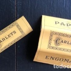 Papel de fumar: DOS LIBRITOS DE PAPEL DE FUMAR CARLETS - OLOT - NUEVOS - ENTEROS. Lote 357228990