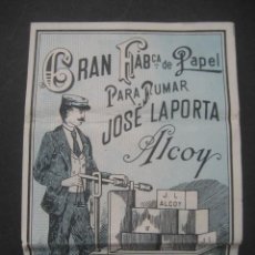 Papel de fumar: PAPEL DE FUMAR LA BASCULA. JOSE LAPORTA. ALCOY