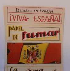Papel de fumar: RV. ENVOLTURA O PARTE LIBRILLO PAPEL FUMAR. ¡VIVA ESPAÑA! LA BANDERA ESPAÑOLA.