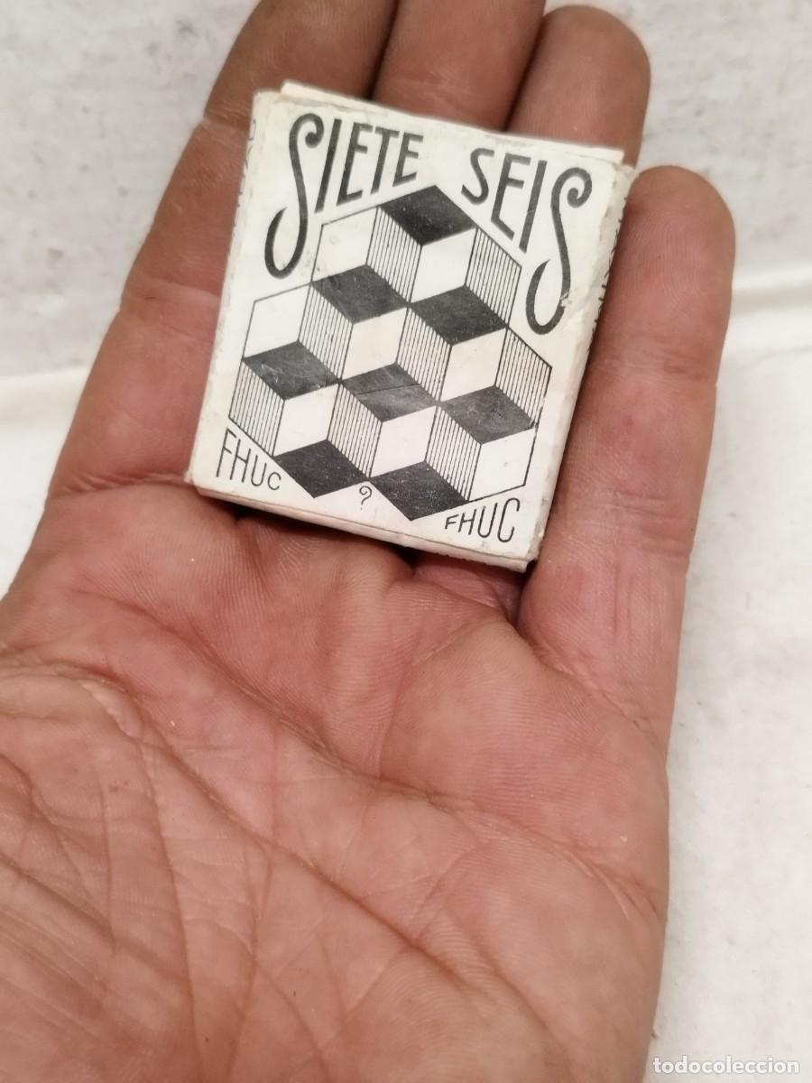 Papel de fumar: Paquete, librito de papel marca Siete-Seis Barcelona.