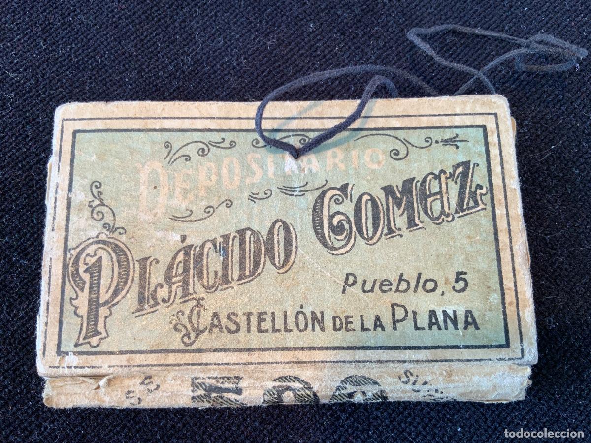 Cigarette paper: Antiguo librillo de papel de fumar Placido Gomez, Castellon. Santa Magdalena. Clase superior 500.