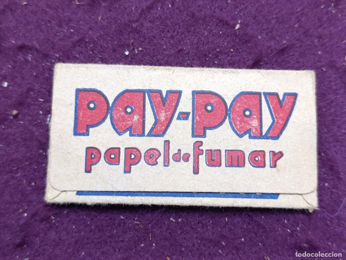 Papier &agrave; rouler: Raro, Antiguo Estuche para guardar sellos con publicidad de Papel de Fumar, Pay-Pay