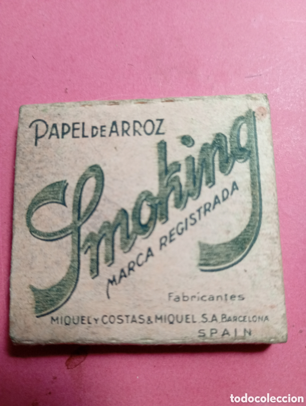 Papel de fumar: ANTIGUO LIBRILLO PAPEL PARA LIAR CIGARRILLOS Y FUMAR ''SMOKING'' PAPEL DE ARROZ