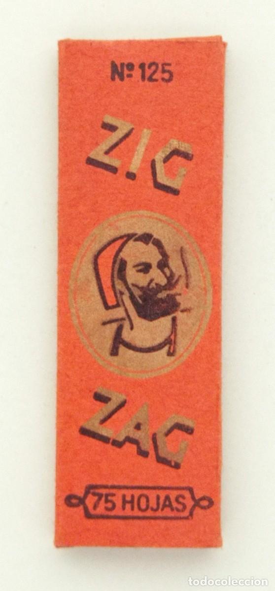 Papel de fumar: PAPEL DE FUMAR ''ZIG-ZAG'', N&ordm; 125 DE 75 HOJAS. SOCIEDAD ESPA&Ntilde;OLA ''ZIG-ZAG'' DE VALLADOLID.