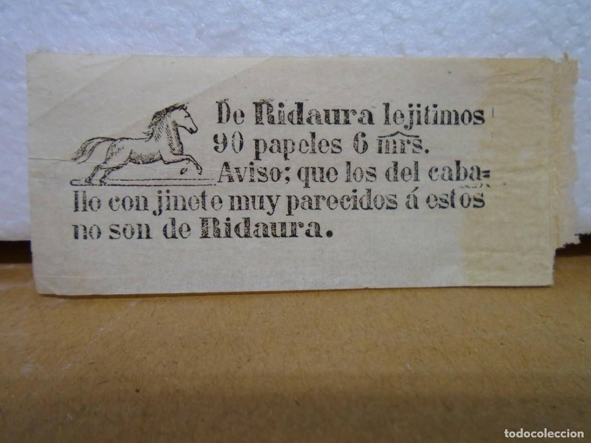 Papel de fumar: ALCOY(ALICANTE)PAPEL DE FUMAR DE RIDAURA.FINALES DEL XIX.RARO.