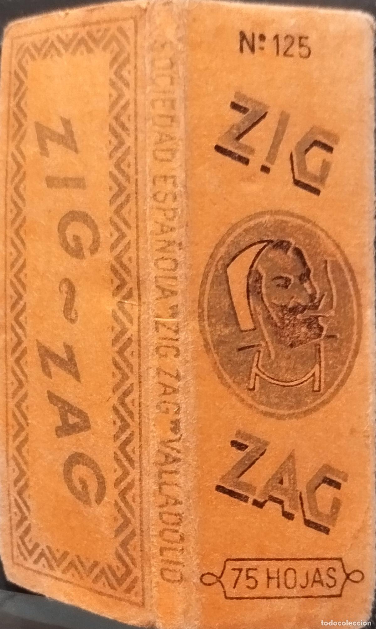 Papel de fumar: CAJITA DE PAPEL DE FUMAR ZIG ZAG N&ordm; 125. 75 HOJAS