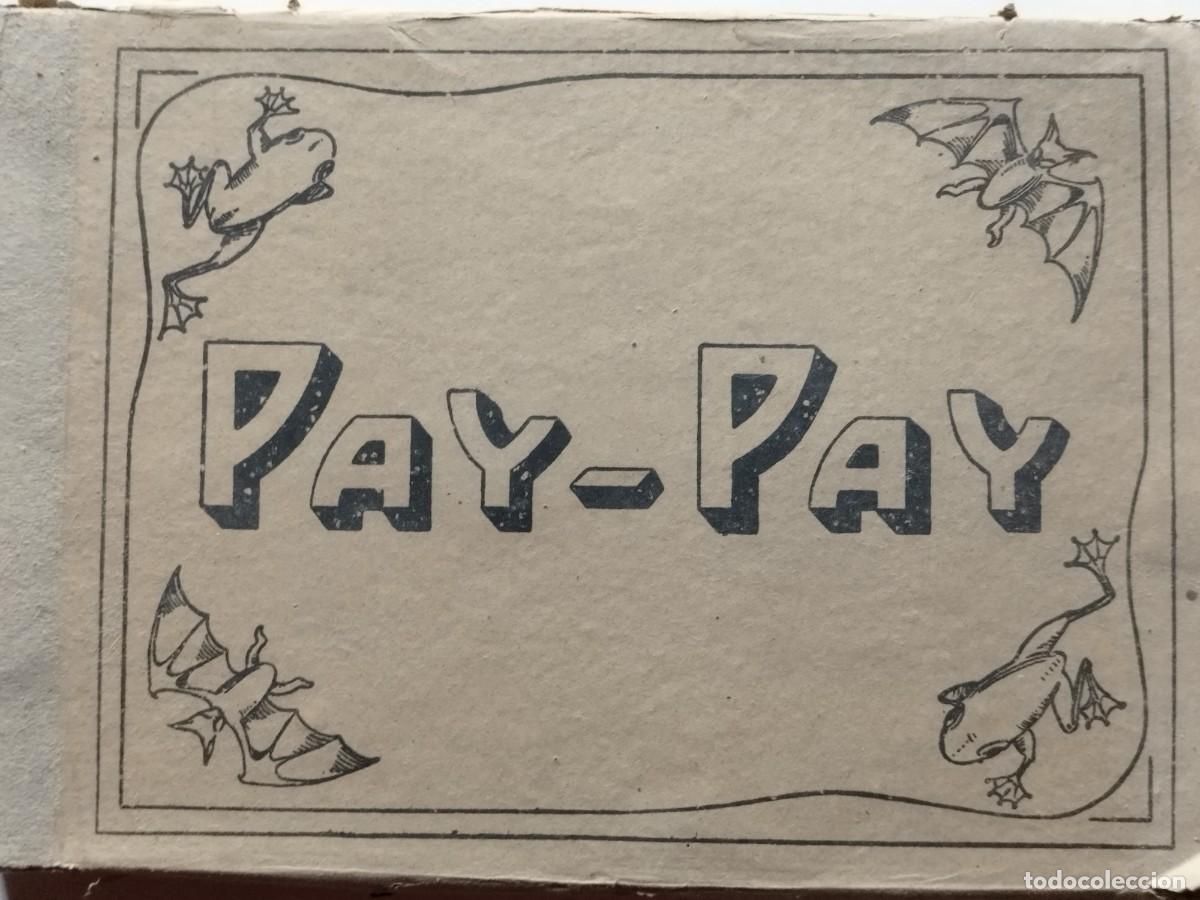 Papel de fumar: Caja Antigua Papel De Fumar Pay-Pay Pascual Ivarra Alcoy, A&ntilde;os 20. 100 Libritos Doblados