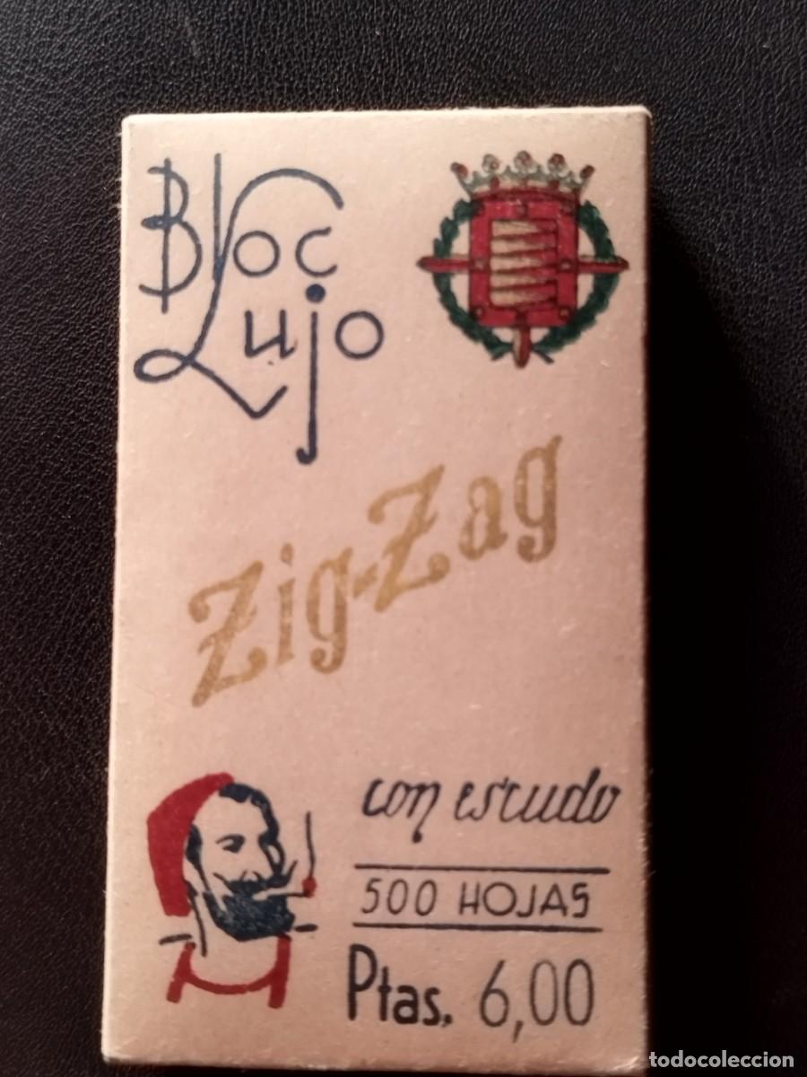 Papel de fumar: papel de fumar Zig &ndash; Zag. Bloc lujo 500 Valladolid.6 pesetas