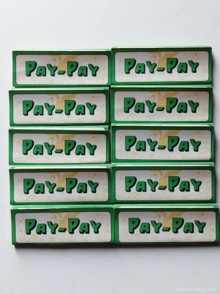 Papel de fumar: Lote 10 librillos papel de fumar PAY-PAY Pascual Ivarra Alcoy a&ntilde;os 20