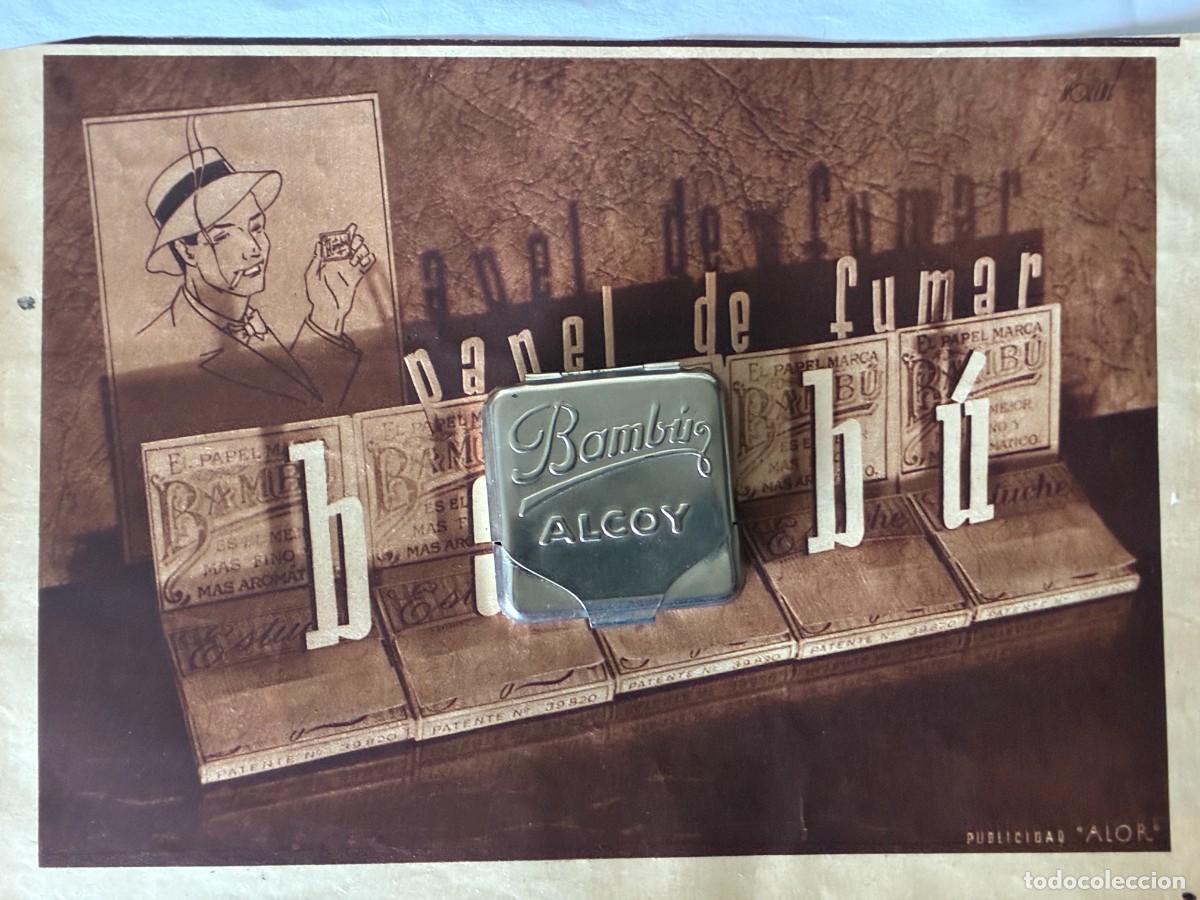 Cigarette paper: Papel secante. Publicidad Papel de fumar BAMB&Uacute; y cajetilla de aluminio Bamb&uacute;