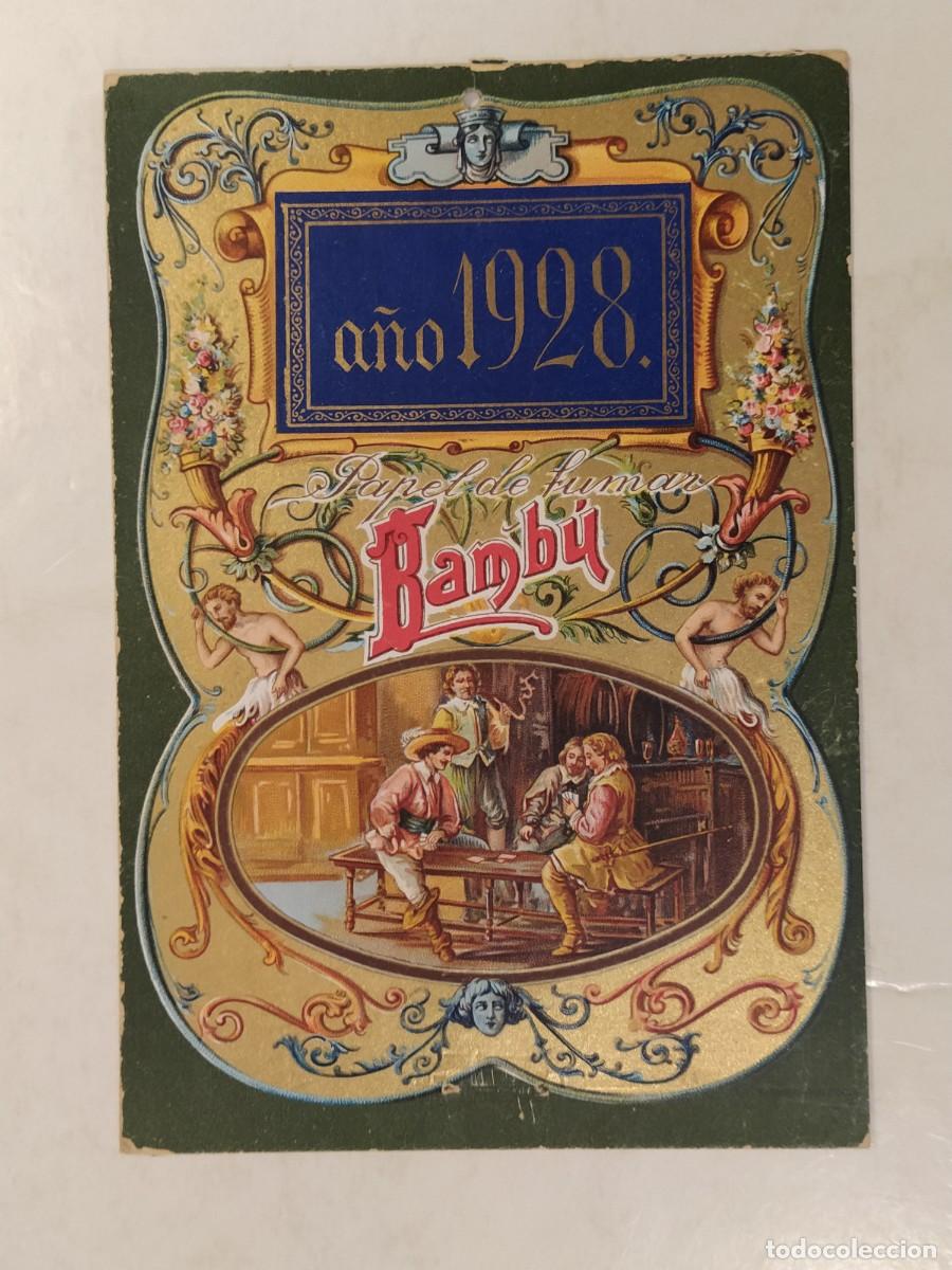 Papel de fumar: PAPEL DE FUMAR BAMBU - A&Ntilde;O 1928 - CARTEL ANTIGUO -VER FOTOS