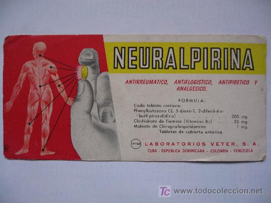 Coleccionismo papel secante: NEURALPIRINA - Foto 1