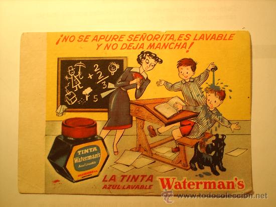 Coleccionismo papel secante: secante wwatermans - Foto 1