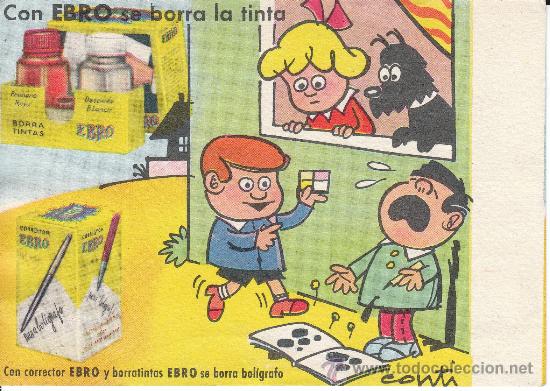 Coleccionismo papel secante: CON EBRO SE BORRA LA TINTA - Foto 1