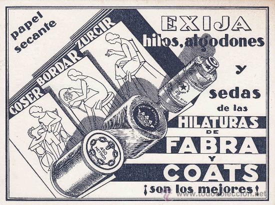 Coleccionismo papel secante: SECANTE DE FABRA Y COATS - Foto 1