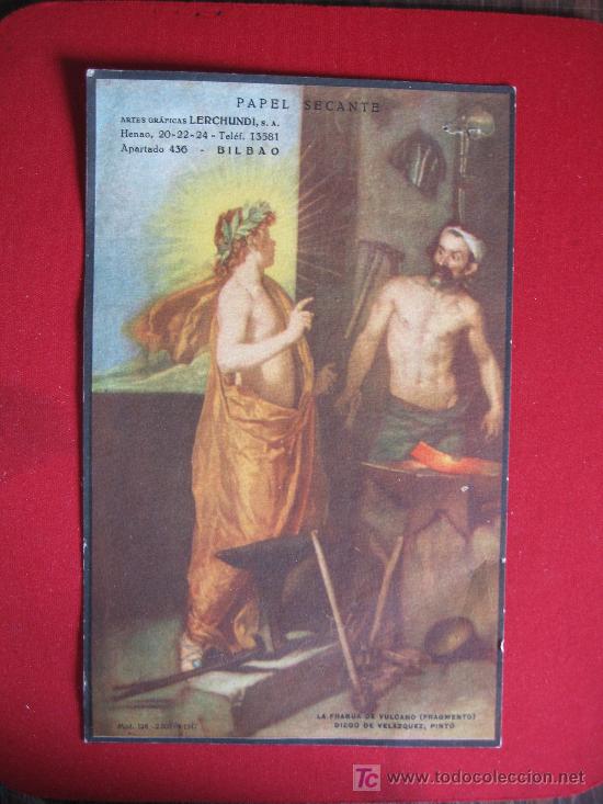 Coleccionismo papel secante: LA FRAGUA DE VULCANO - Foto 1