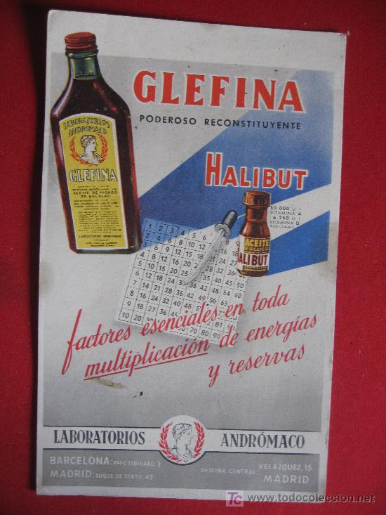 Coleccionismo papel secante: GLEFINA - Foto 1