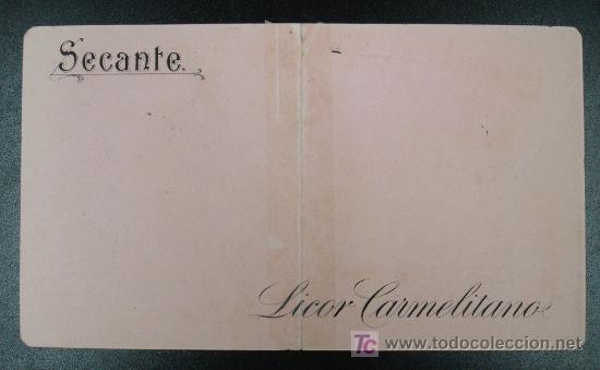 Coleccionismo papel secante: GRAN LICOR CARMELITANO. COGNAC. - Foto 2