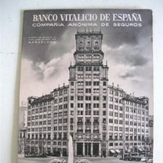 Coleccionismo Papel secante: PAPEL SECANTE BANCO VITALICIO DE ESPAÑA , COMPANIA ANONIMA DE SEGUROS , BARCELONA