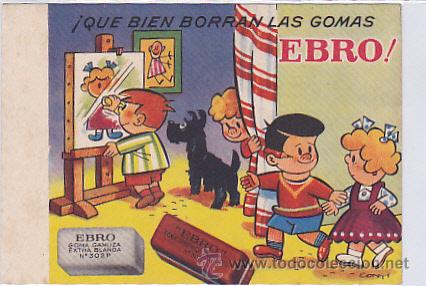 Coleccionismo papel secante: SECANTE GOMAS DE BORRAR EBRO - Foto 1