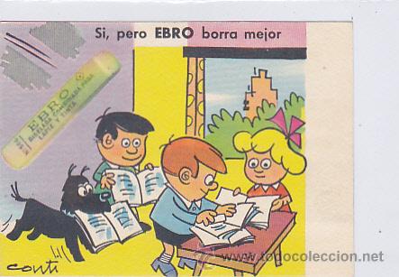 Coleccionismo papel secante: SECANTE GOMAS DE BORRAR EBRO - Foto 1