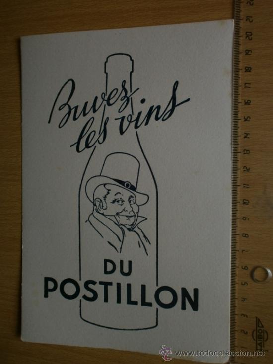 Coleccionismo papel secante: PAPEL SECANTE. VINS DU POSTILLON. - Foto 1