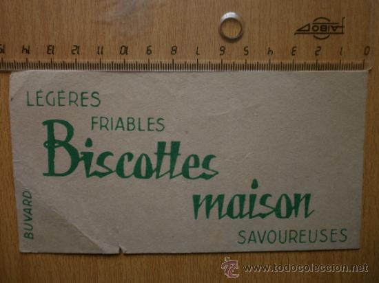 Coleccionismo papel secante: PAPEL SECANTE. BISCOTTES MAISON. - Foto 1