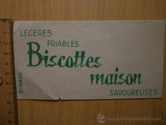 Coleccionismo papel secante: PAPEL SECANTE. BISCOTTES MAISON. - Foto 2