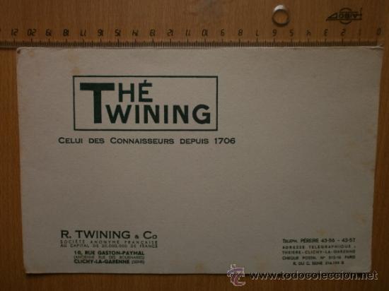 Coleccionismo papel secante: PAPEL SECANTE. THE TWINING. - Foto 1